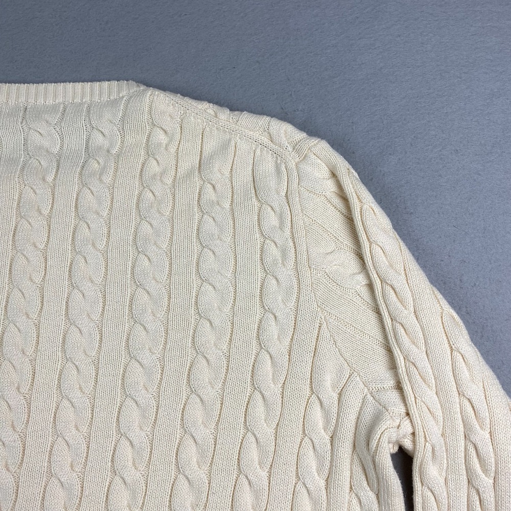 Polo Ralph Lauren Mens Sweater 4XB Cable Knit Cotton fisherman Preppy - Picture 11 of 16